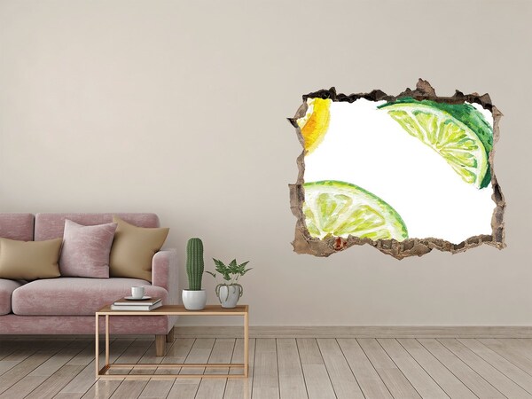 Hole wall sticker Lemon and lime