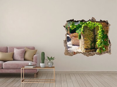 Hole in the wall sticker A green street in the town