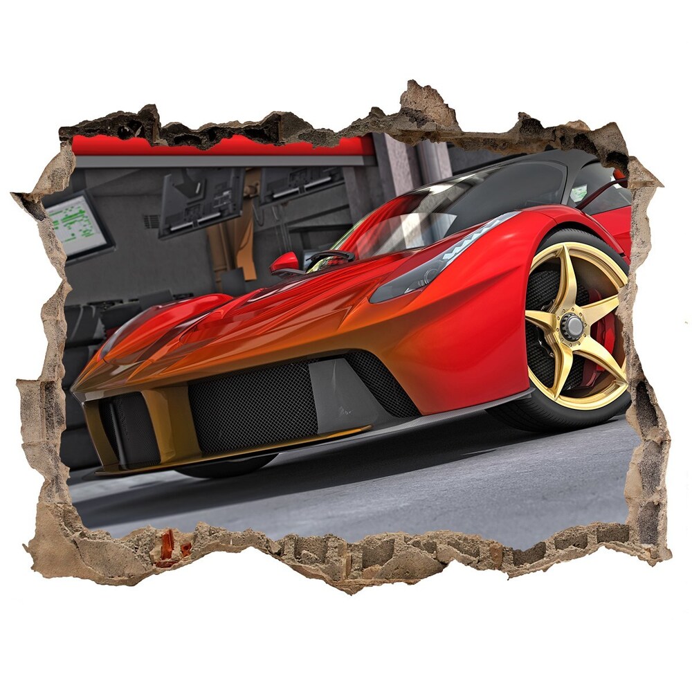 Hole wall sticker Racer