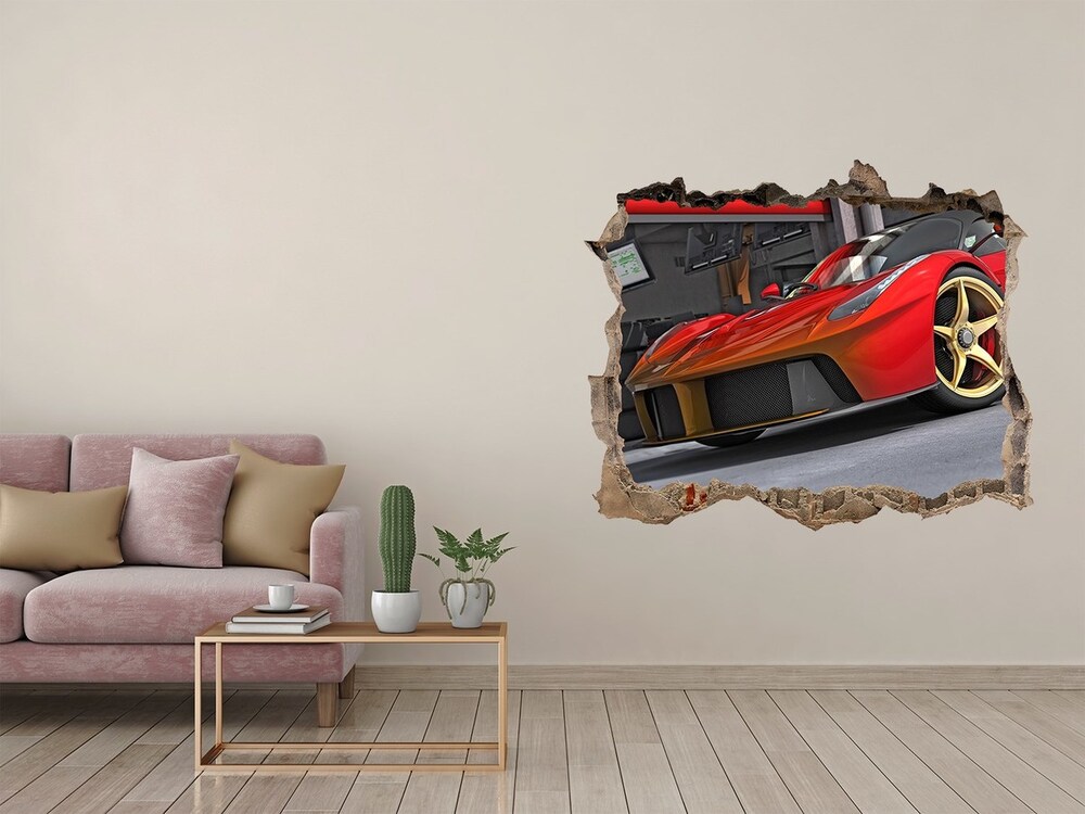 Hole wall sticker Racer