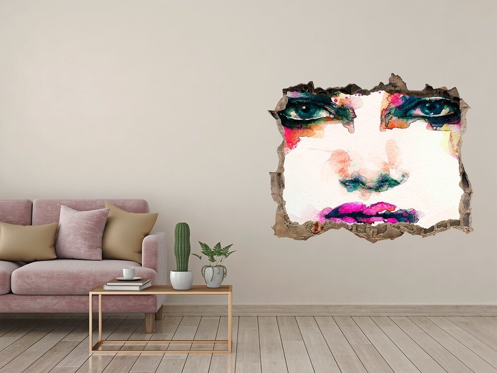 Hole in the wall sticker Portrait of a woman