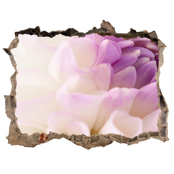 Hole in the wall decal Floral illusion in concrete