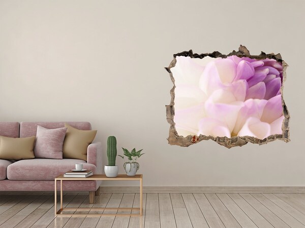 Hole in the wall decal Floral illusion in concrete