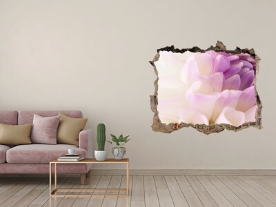 Hole in the wall decal Floral illusion in concrete