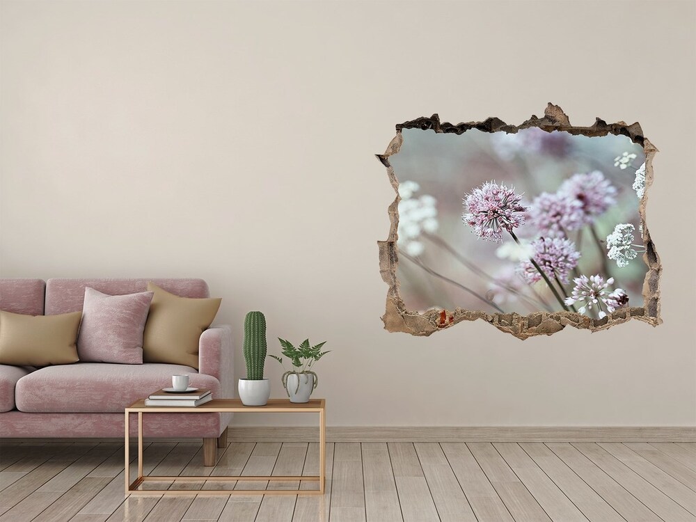 Hole wall sticker Wild flowers