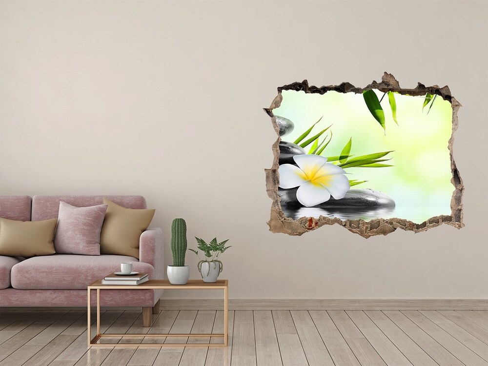 3D wall hole Orchid and bamboo