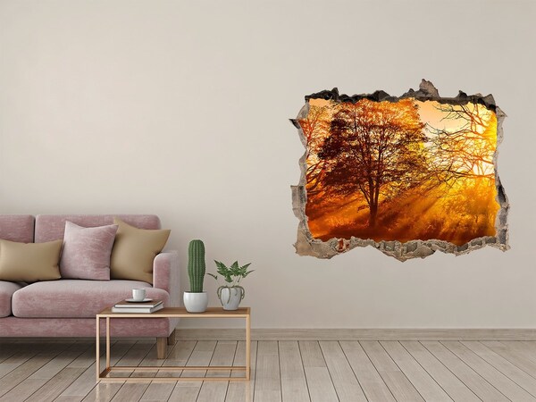 3D wall hole Sunset