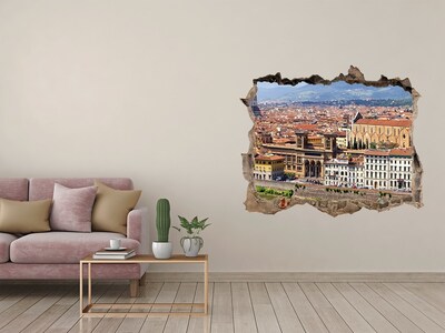 Hole wall sticker View of Florence