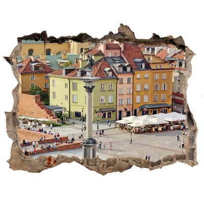 Hole wall sticker Warsaw Old Town Square