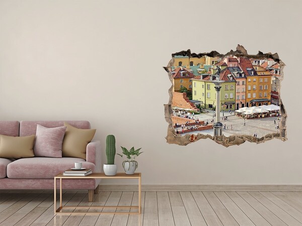 Hole wall sticker Warsaw Old Town Square