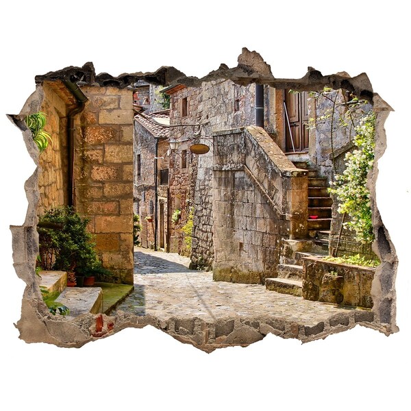 Hole wall sticker A charming town in Italy