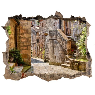 Hole wall sticker A charming town in Italy