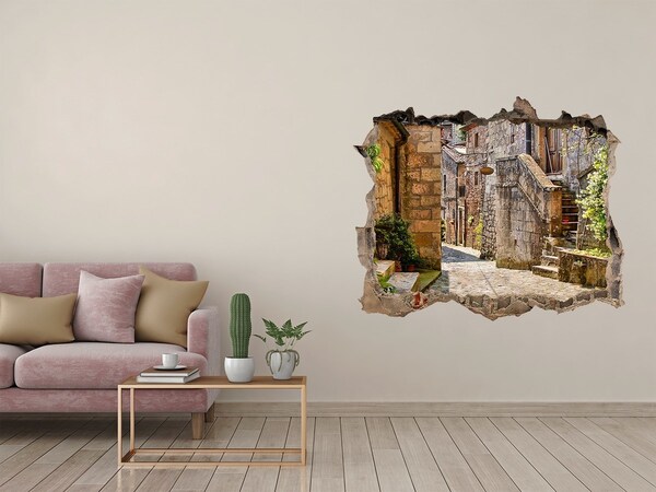 Hole wall sticker A charming town in Italy