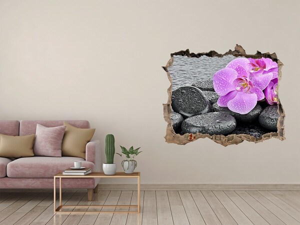 Hole wall sticker Floral Spa Oasis