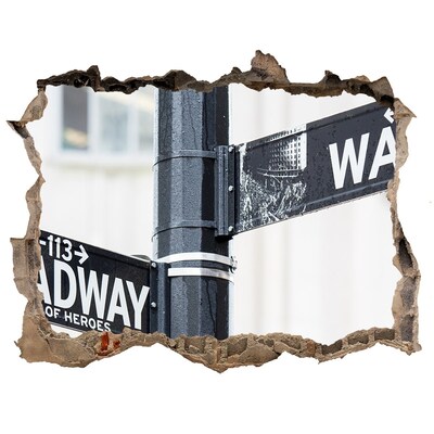 Hole in the wall decal A street in the city