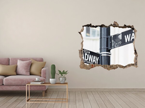 Hole in the wall decal A street in the city