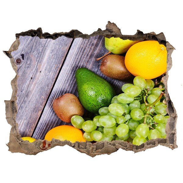 Hole in the wall decal Fruit paradise behind the wall