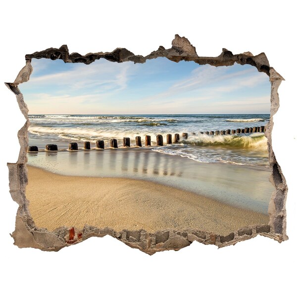 Hole in the wall sticker Sea and beach in the summer sun