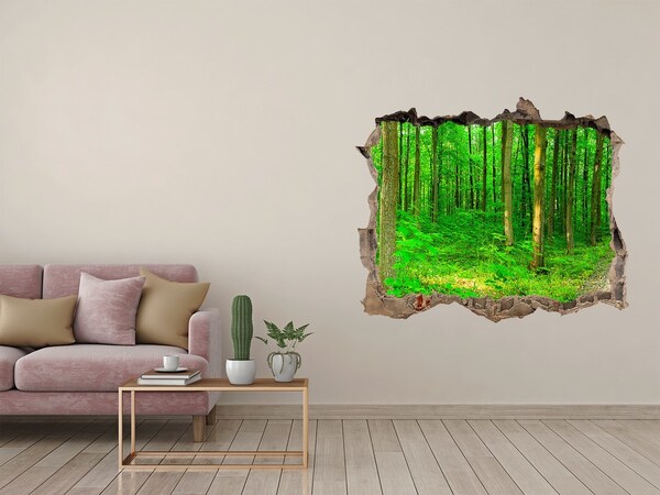 Hole in the wall sticker Green Forest in a Hole in the Wall