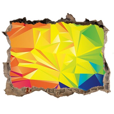 Hole in the wall decal A colorful explosion in a concrete hole