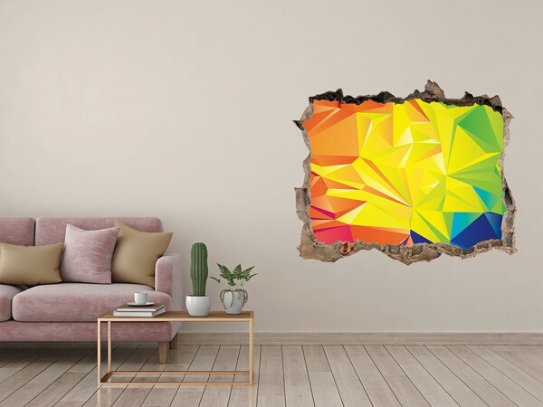 Hole in the wall decal A colorful explosion in a concrete hole