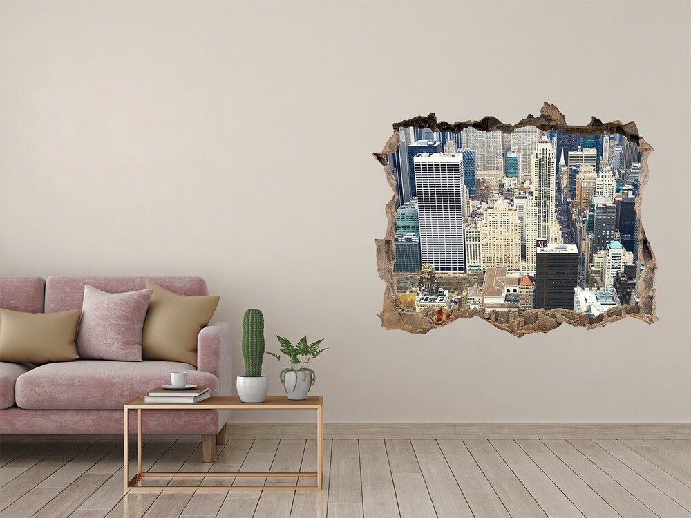 3D wall hole Manhattan New York