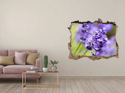 3D wall hole Lavender flowers in a virtual hole