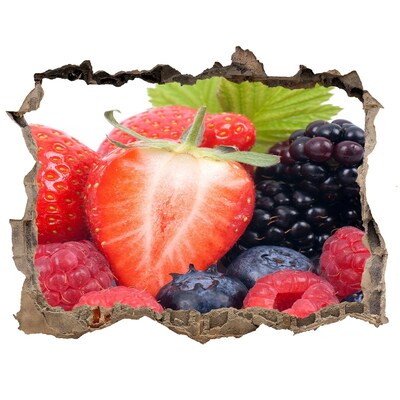 Hole wall sticker Forest fruits