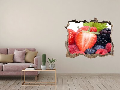 Hole wall sticker Forest fruits