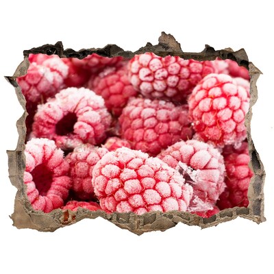 Hole wall sticker Frozen Raspberries in a Hole in the Wall