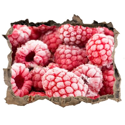 Hole wall sticker Frozen raspberries