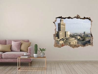 Hole in the wall decal View of Warsaw from a hole in the wall