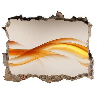 Hole wall sticker A wave of colors in concrete