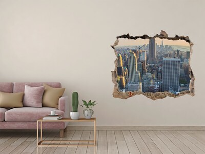 Hole in the wall decal View of New York