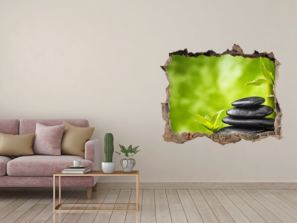 Hole in the wall decal An oasis of peace with stones