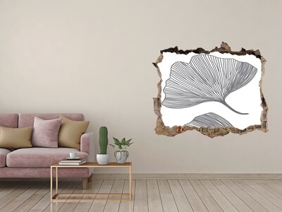 Hole in the wall sticker Ginkgo