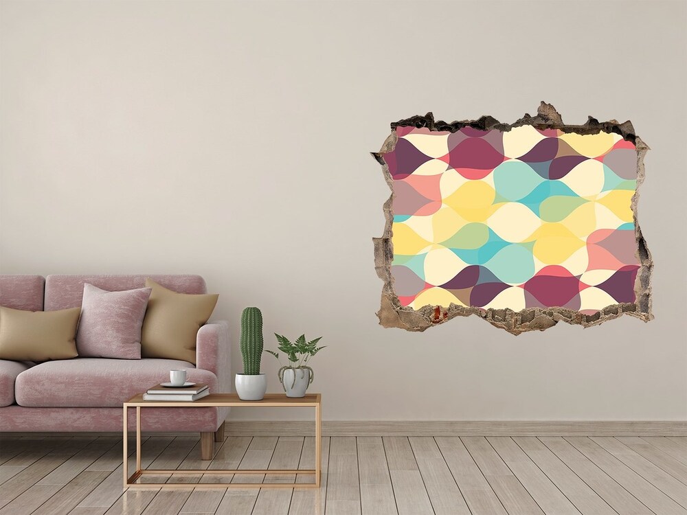 Hole in the wall sticker Geometric background