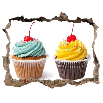 Hole in the wall sticker Cupcakes