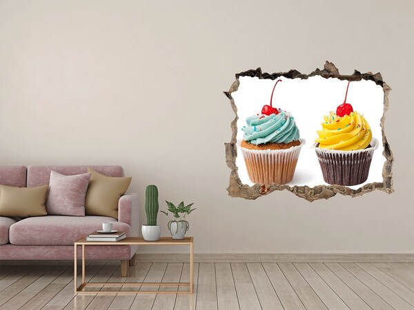 Hole in the wall sticker Cupcakes