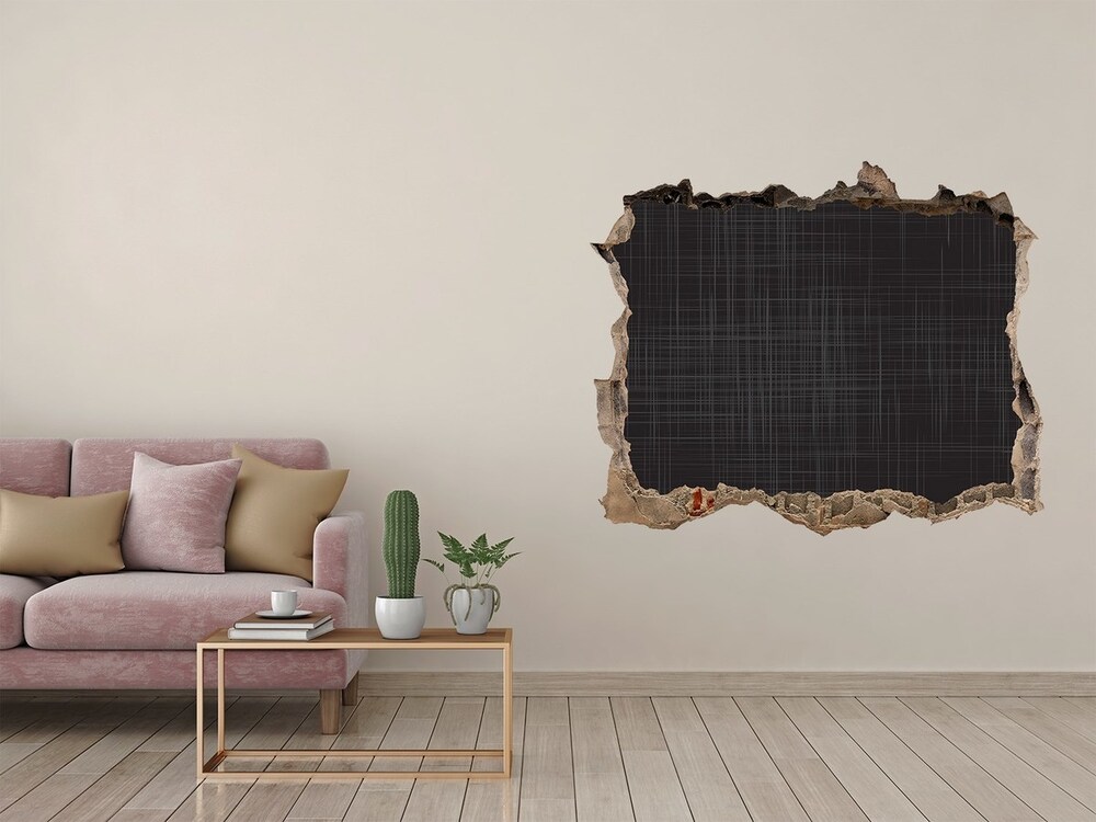 Hole in the wall sticker Linen texture