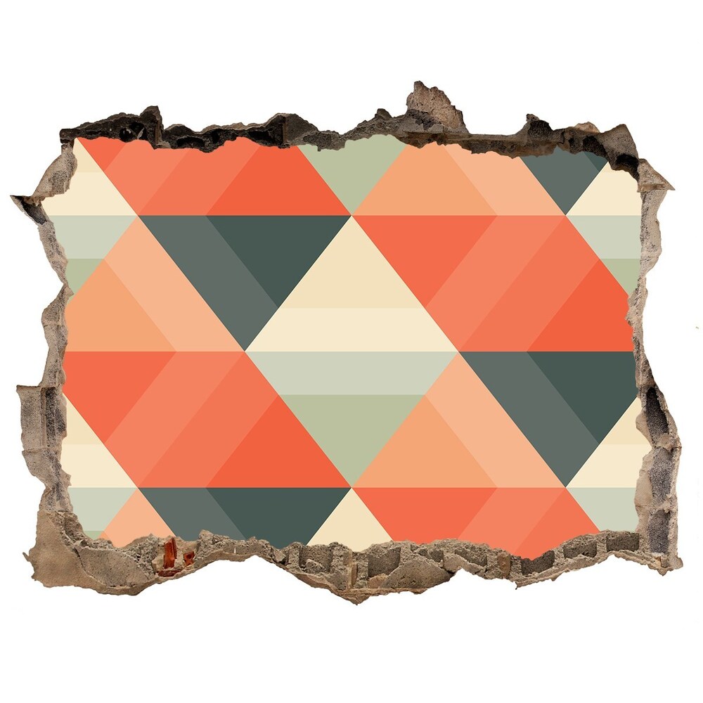 Hole in the wall decal Geometric background