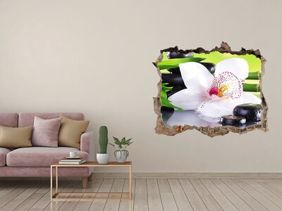 Hole wall sticker A floral oasis of peace