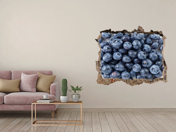 Hole wall sticker Blueberries in a Hole in the Wall