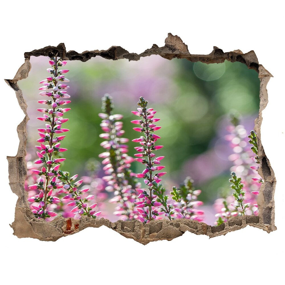 Hole wall sticker Heather flowers