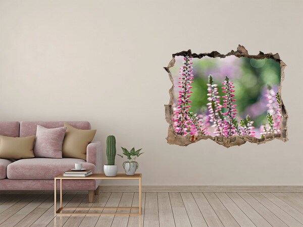 Hole wall sticker Heather flowers