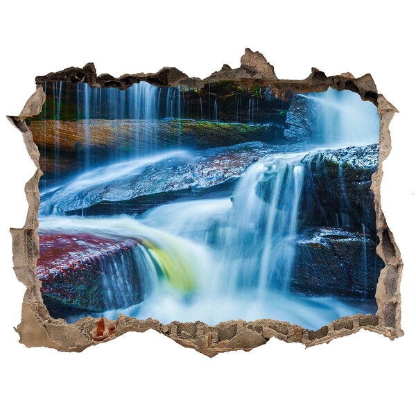 Hole wall sticker Tropical waterfall