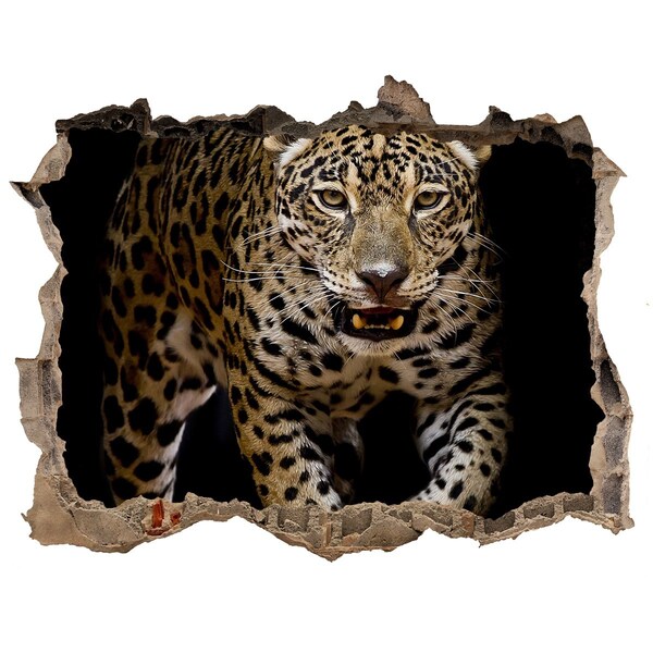 3D wall hole Tiger in the jungle