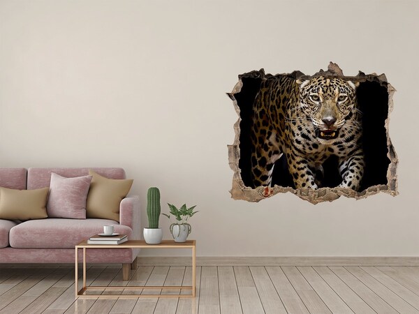 3D wall hole Tiger in the jungle