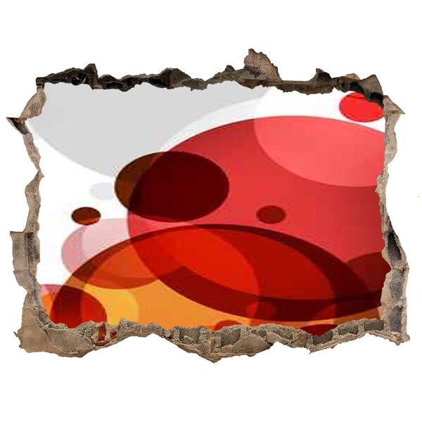 Hole in the wall sticker Colorful bubbles in a hole in the wall