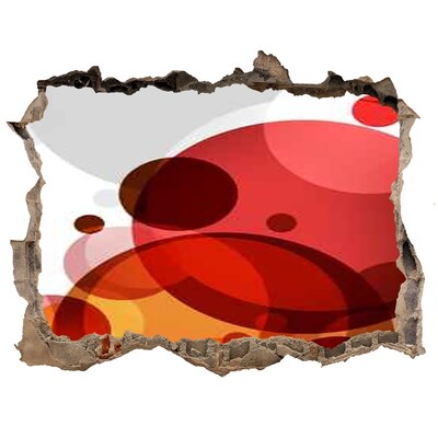 Hole in the wall sticker Colorful bubbles in a hole in the wall